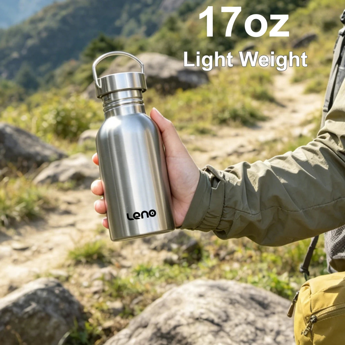 350-2000ml Stainless Steel Water Bottle Single Wall Metal Bottle for Camping Hiking Cycling Outdoor Sports Reusable Bottle NestNook