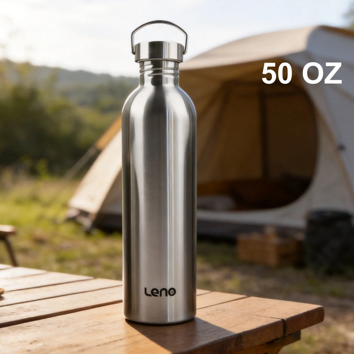 350-2000ml Stainless Steel Water Bottle Single Wall Metal Bottle for Camping Hiking Cycling Outdoor Sports Reusable Bottle NestNook