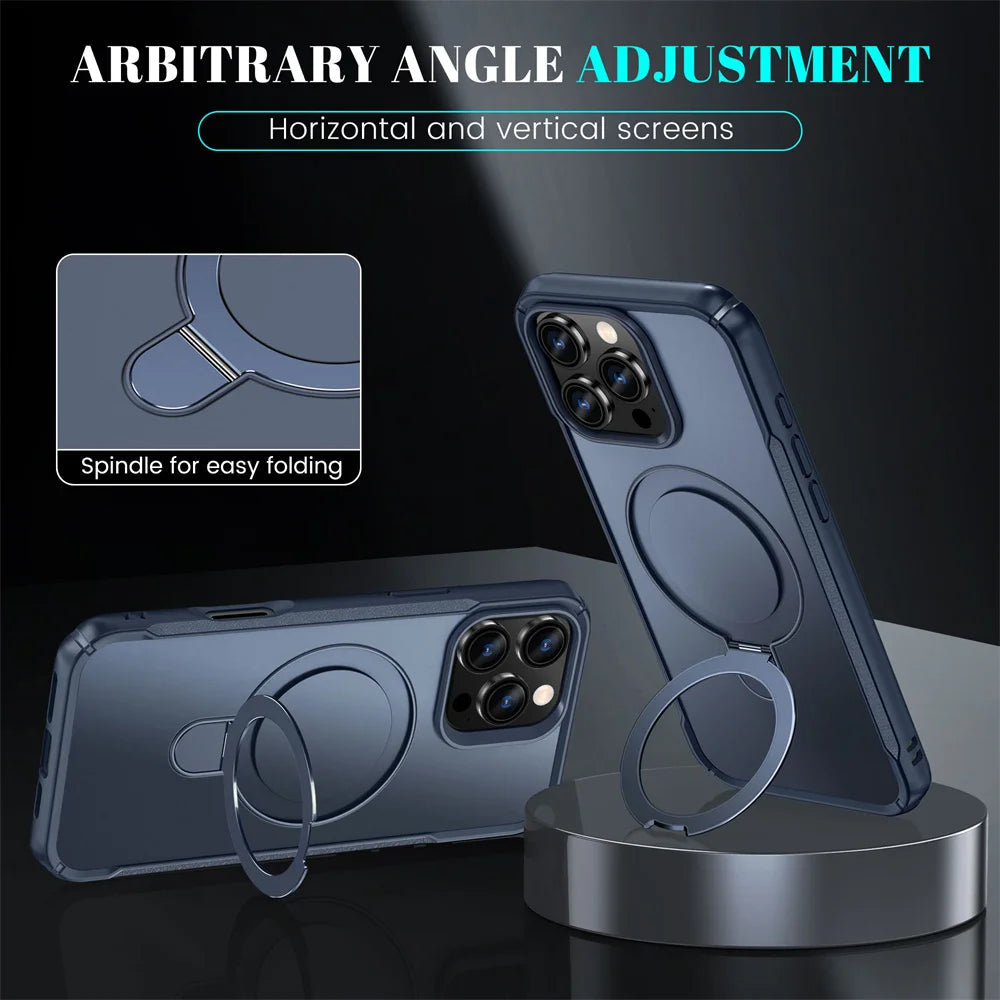 Magnetic MagSafe Case for iPhone 18 Pro Max with Fold Magnetic Ring Stand - Shockproof Anti-Slip Cover NestNook