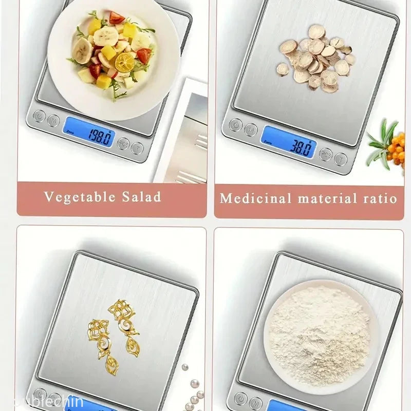 Digital Kitchen Scale Stainless Steel Food Scale with LCD Display for Precise Weighing of Cooking Ingredients Diet NestNook