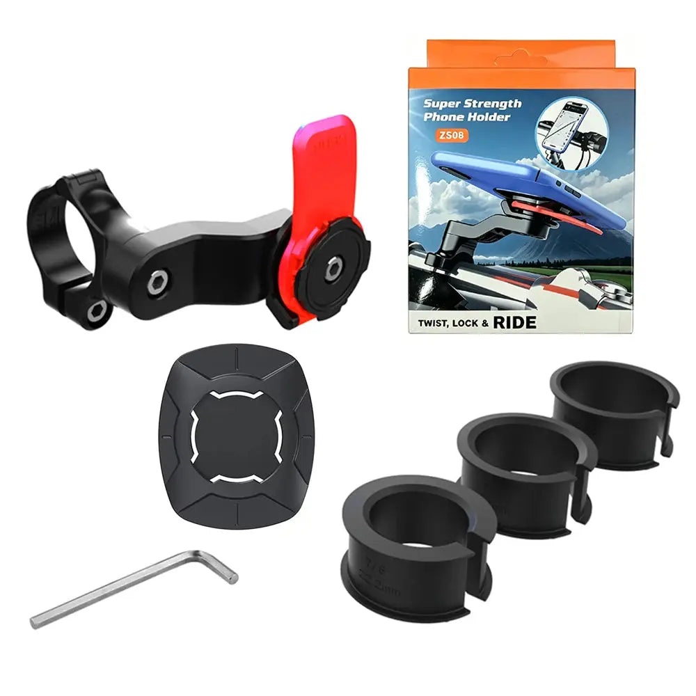 1set Motorcycle, Bicycle Handle, Mobile Phone Holder, Detachable 360 ° Rotating Shock-absorbing Mobile Phone Holder NestNook