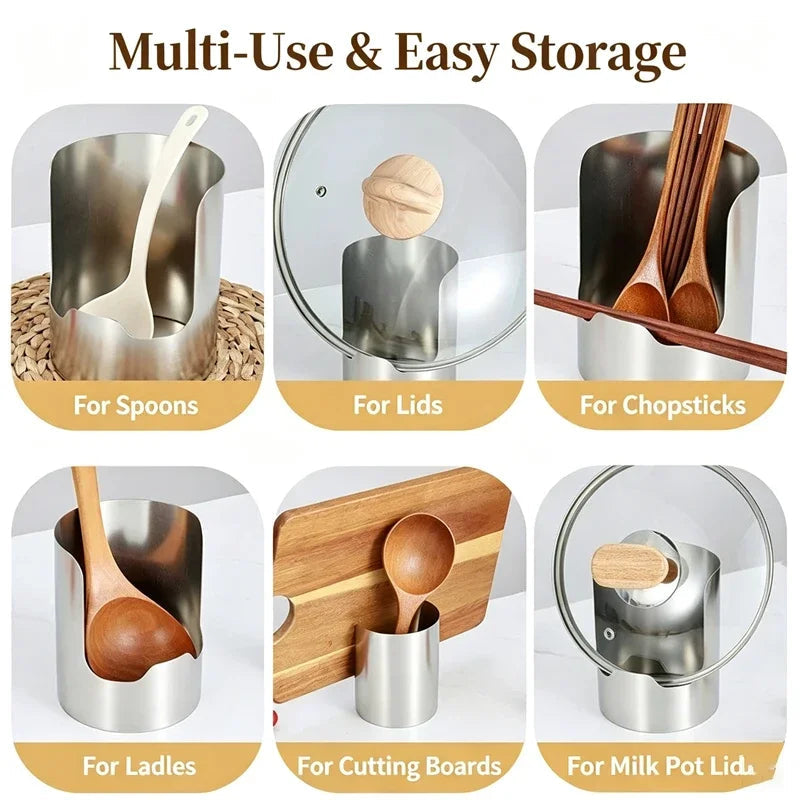 Stainless Steel Pot Lid and Cutting Board Organizer NestNook