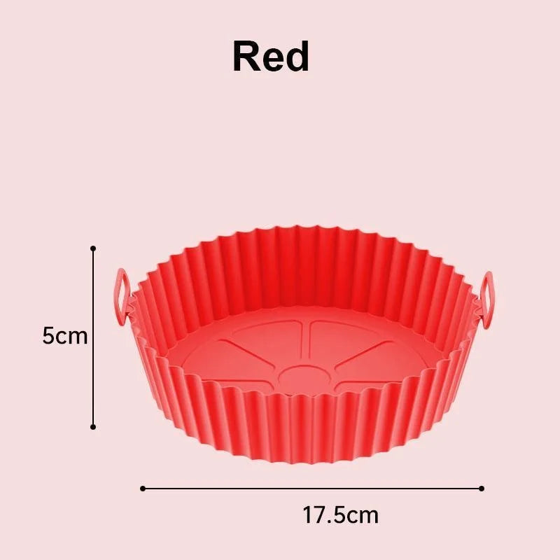 Air Fryer Silicone Liners Air Fryer Silicone Pot Reusable Silicone Air Fryer Liners Food Safe Non Stick Air Fryer Basket Accesso NestNook