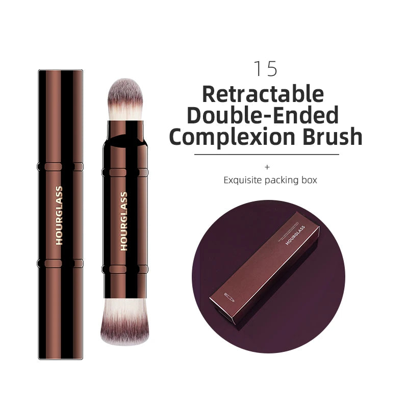 Hourglass Makeup Brushes Powder Foundation Concealer Blusher Bronzer Eye Shadow Eyebrow Eyeliner Sculpting Brush NestNook