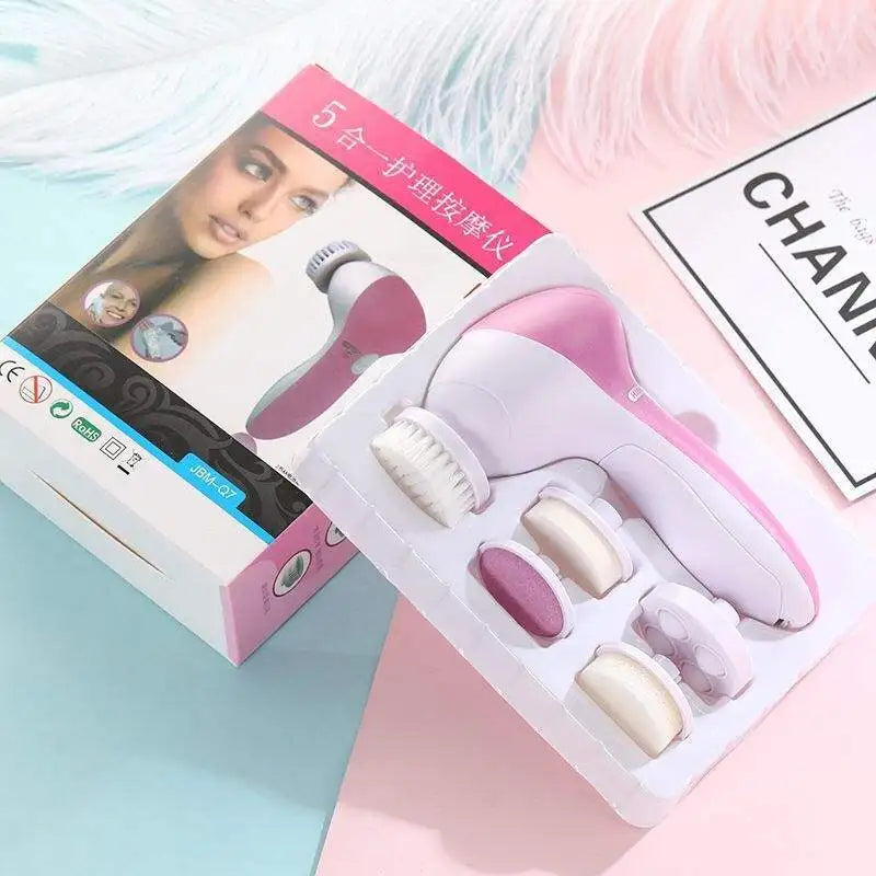 Electric Facial Cleaner 5 IN 1 Face Cleansing Brush Wash Machine Spa Skin Care Massager Blackhead Cleaning Facial Cleanser Tools NestNook