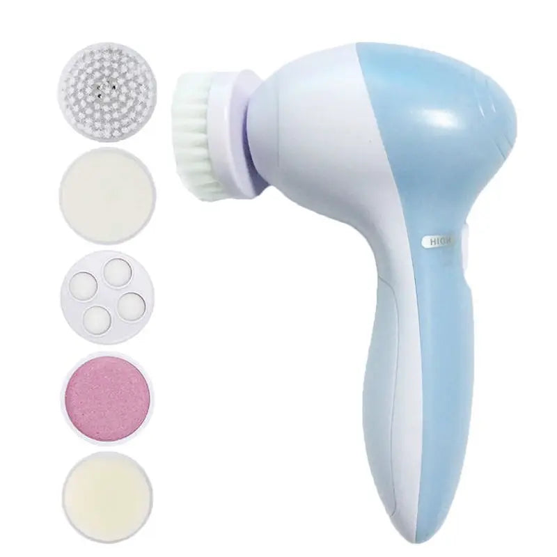 Electric Facial Cleaner 5 IN 1 Face Cleansing Brush Wash Machine Spa Skin Care Massager Blackhead Cleaning Facial Cleanser Tools NestNook