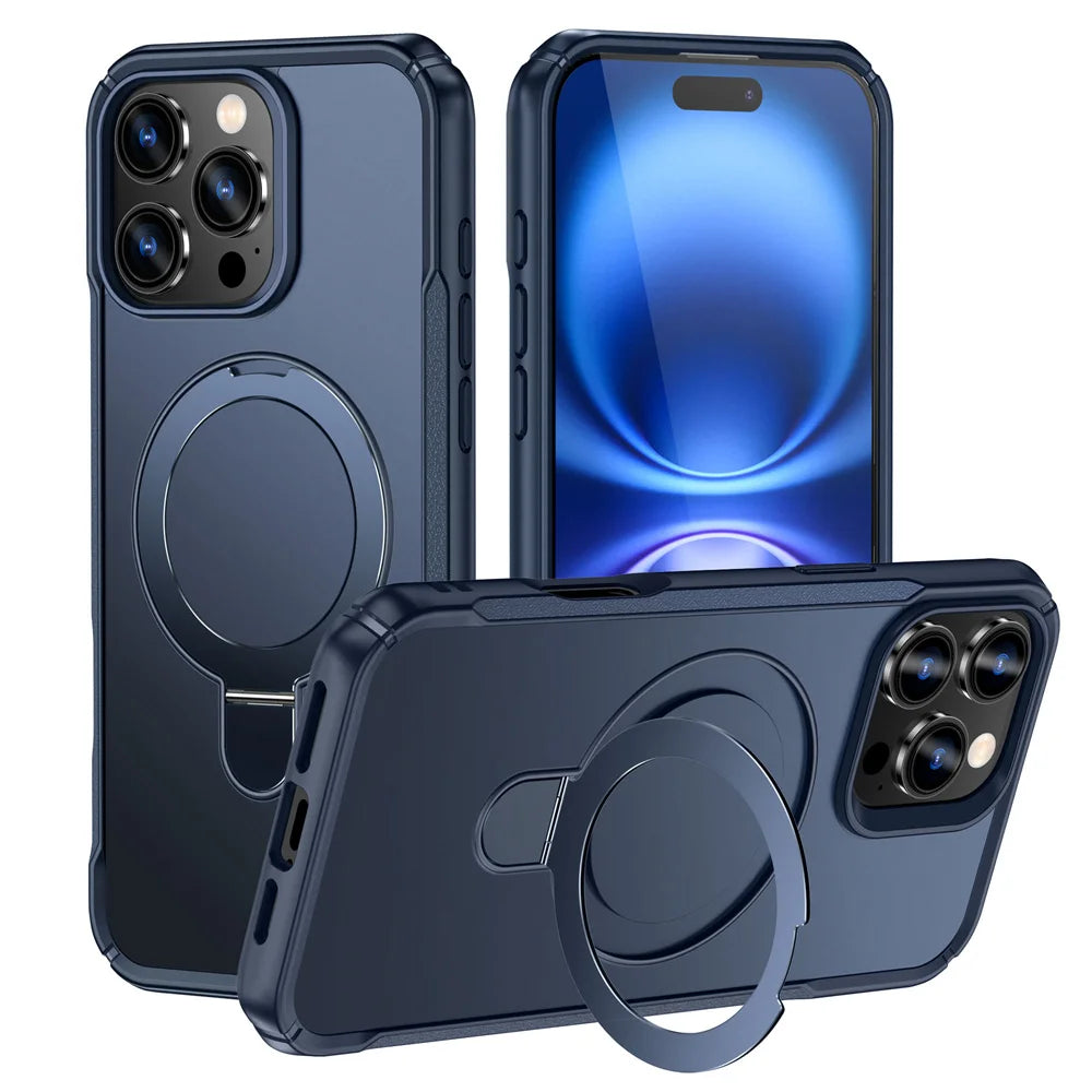 Magnetic MagSafe Case for iPhone 18 Pro Max with Fold Magnetic Ring Stand - Shockproof Anti-Slip Cover NestNook