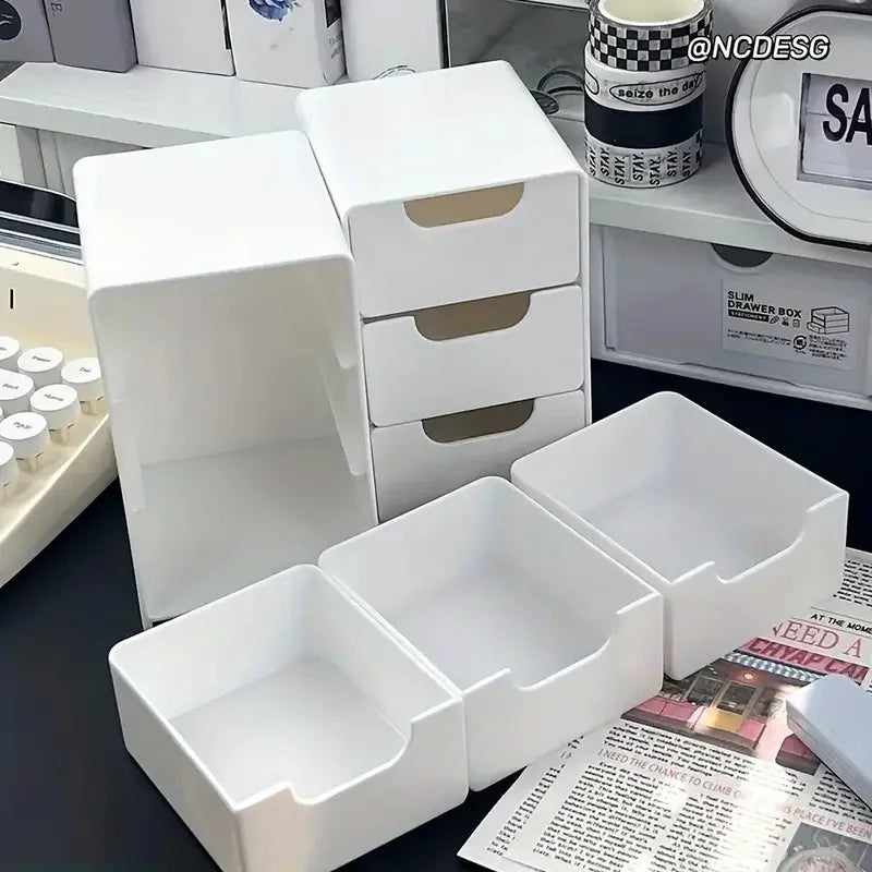 3-Tier Cosmetic and Desk Organizer with Drawers NestNook