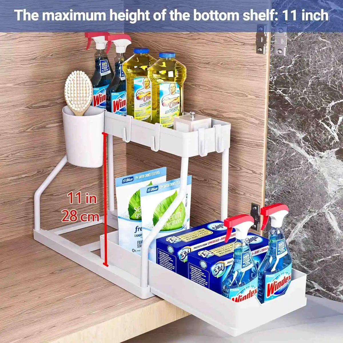 2-Tier Under-Sink Organizer Rack NestNook