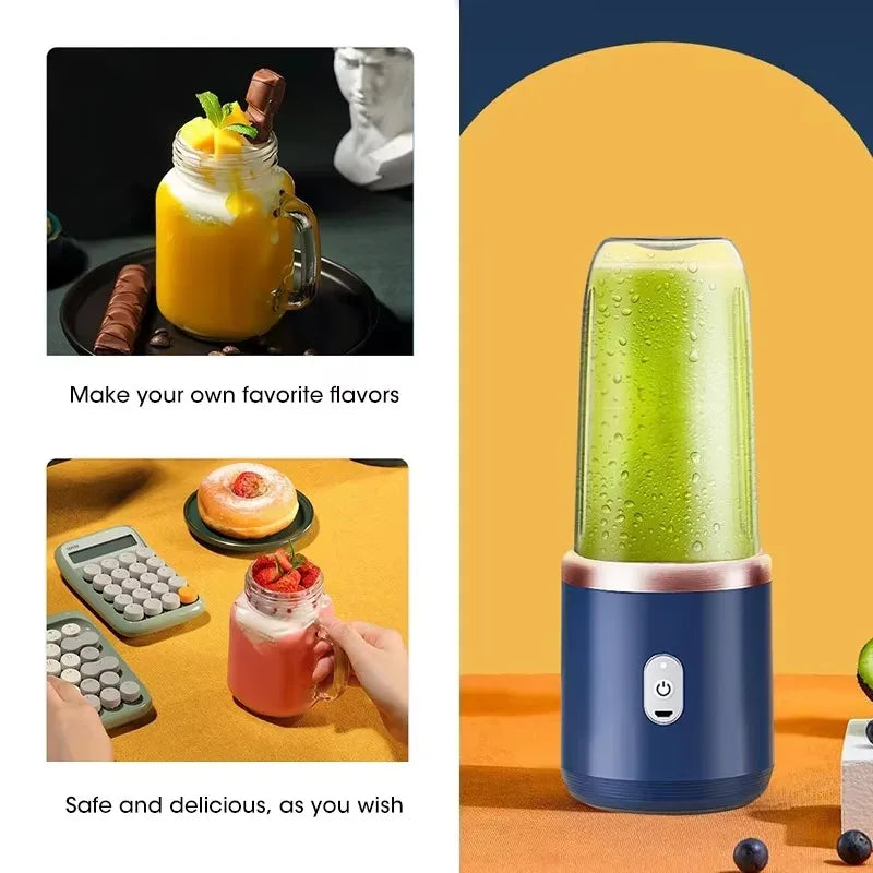Portable Fruit Juice Blenders Summer Personal Electric Mini Bottle Home USB 6 Blades Juicer Cup Machine For Kitchen NestNook