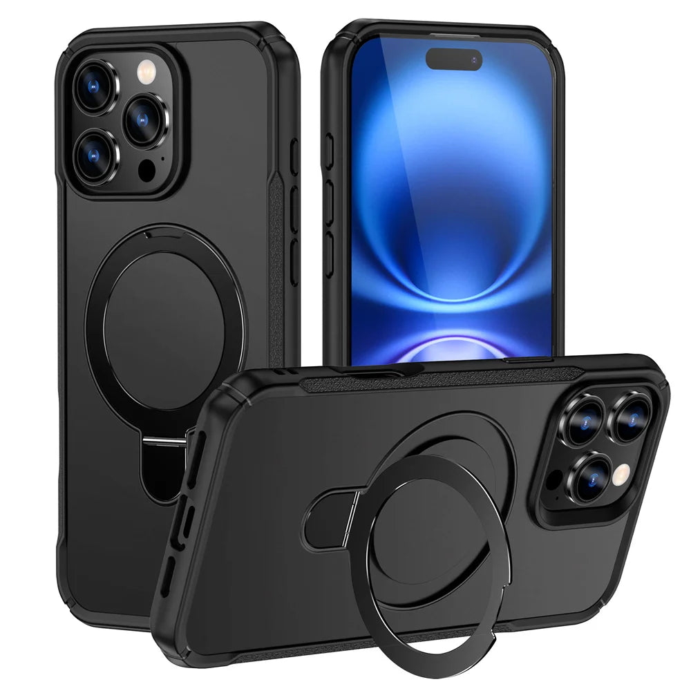 Magnetic MagSafe Case for iPhone 18 Pro Max with Fold Magnetic Ring Stand - Shockproof Anti-Slip Cover NestNook