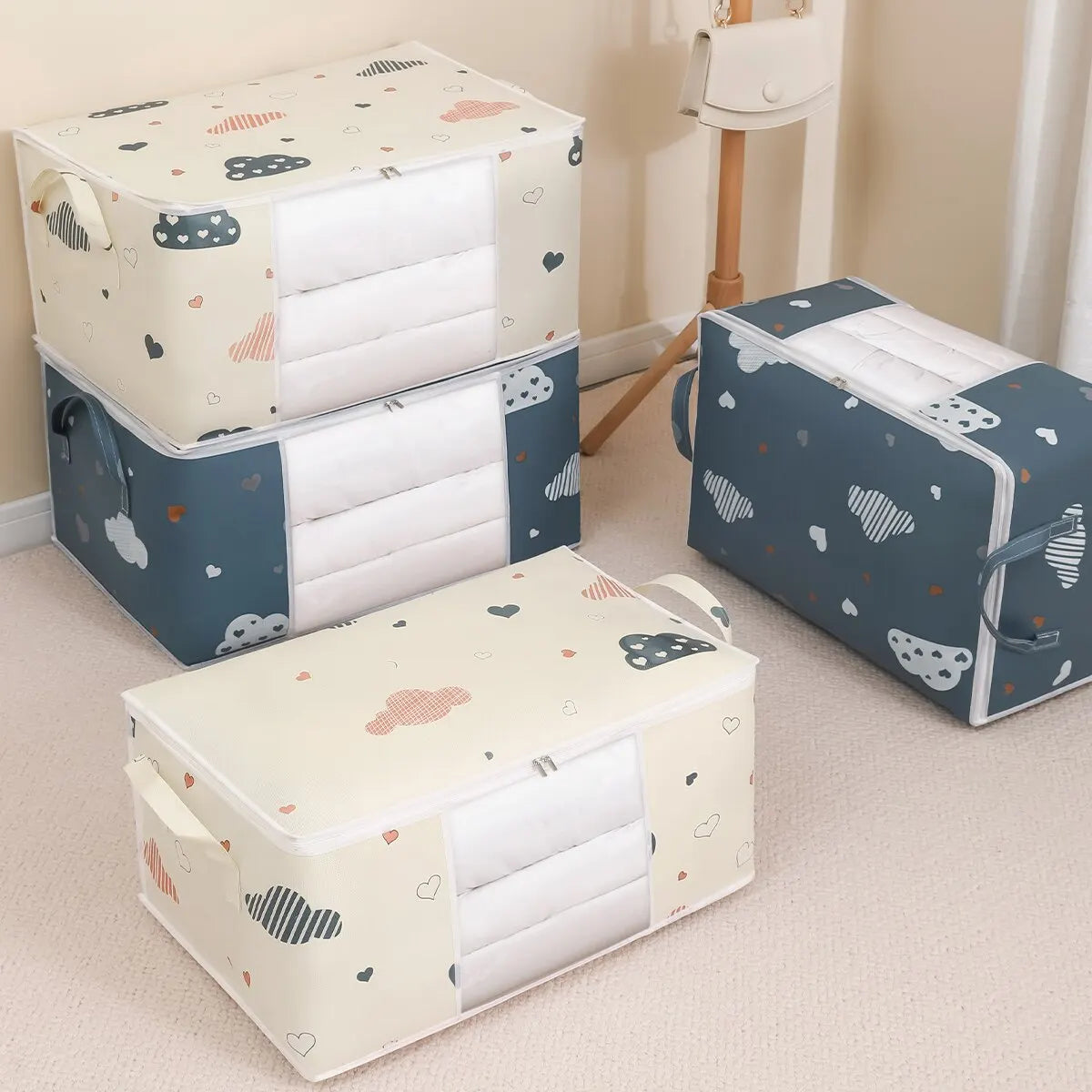 Large Capacity Quilt Storage Bag – Foldable, Reinforced Handle NestNook