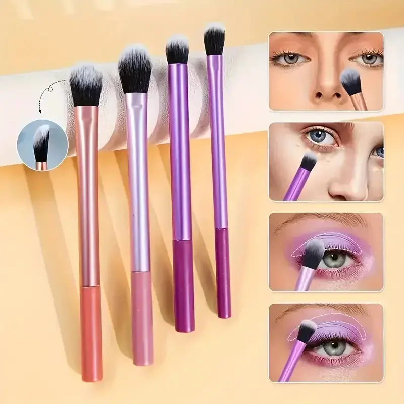 8pcs Makeup Brush Kit Soft Synthetic Hair Make Up Brushes Foundation Blush Eyeshadow Cosmetic Makeup Tools NestNook