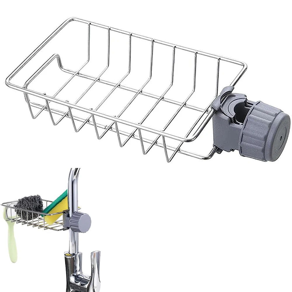 Kitchen Sink Drain Rack Sponge Storage Flexible Faucet Holder Soap Drainer Towel Rack Shelf Organizer Kitchen Accessories NestNook