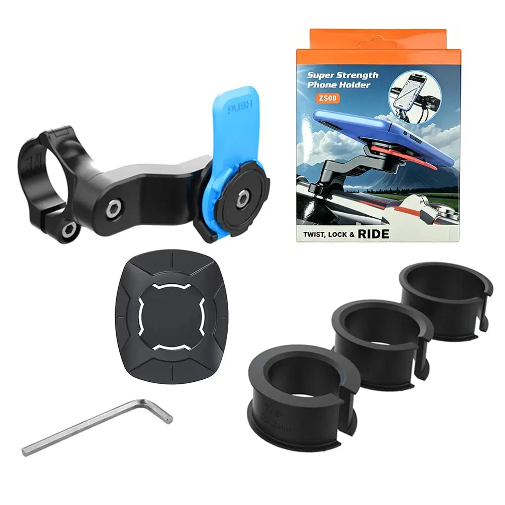 1set Motorcycle, Bicycle Handle, Mobile Phone Holder, Detachable 360 ° Rotating Shock-absorbing Mobile Phone Holder NestNook