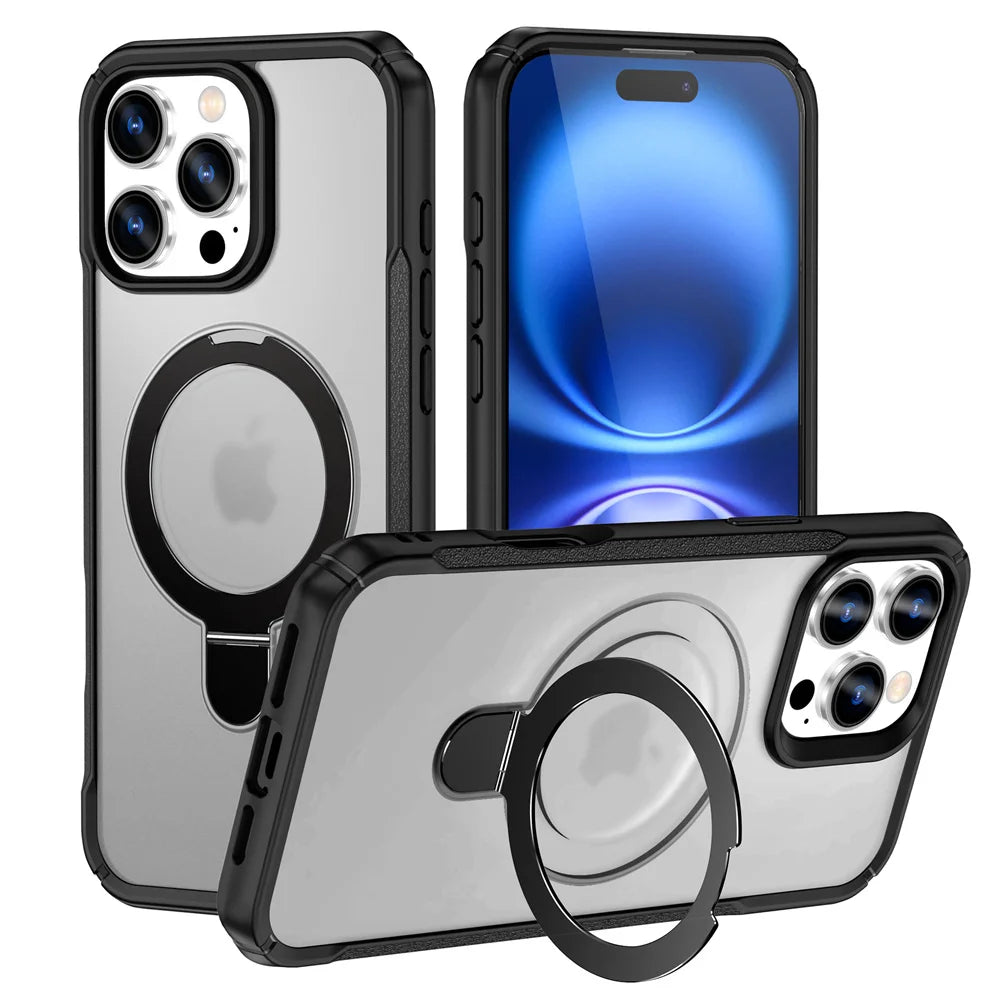 Magnetic MagSafe Case for iPhone 18 Pro Max with Fold Magnetic Ring Stand - Shockproof Anti-Slip Cover NestNook