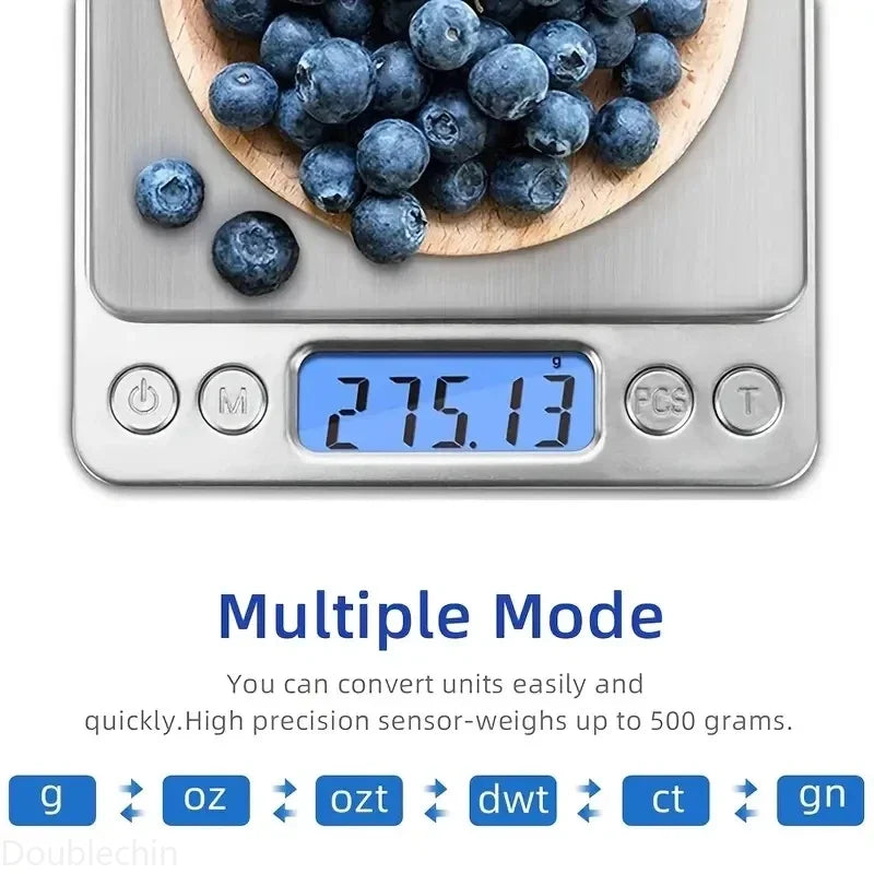 Digital Kitchen Scale Stainless Steel Food Scale with LCD Display for Precise Weighing of Cooking Ingredients Diet NestNook