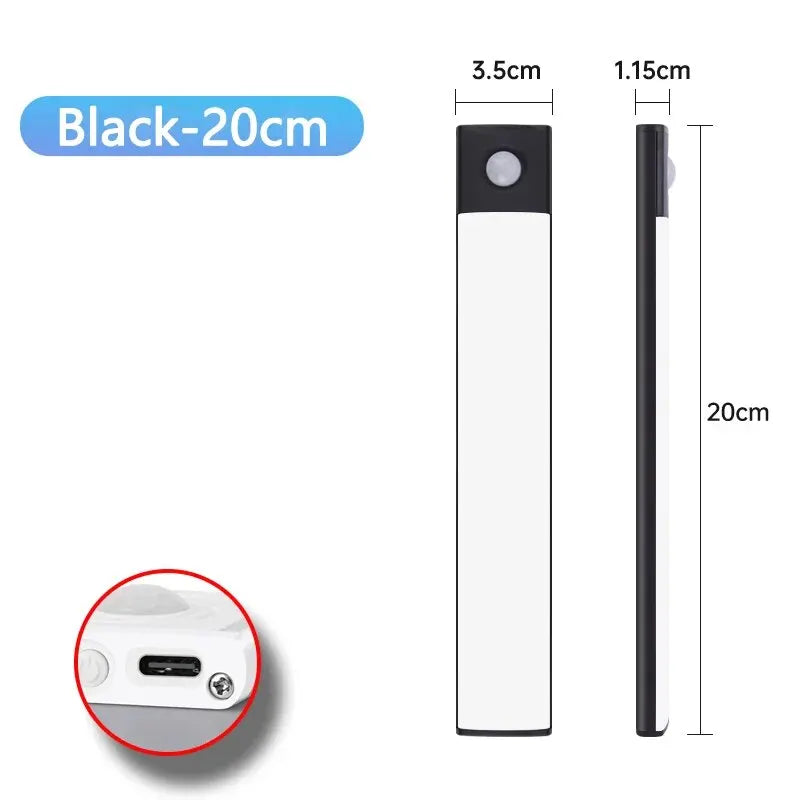 LED Cabinet Light USB Type-C Rechargeable Motion Sensor Led Lamp for Kitchen Wardrobe Cabinet Lighting 20cm/30cm/40cm/50cm/60cm NestNook