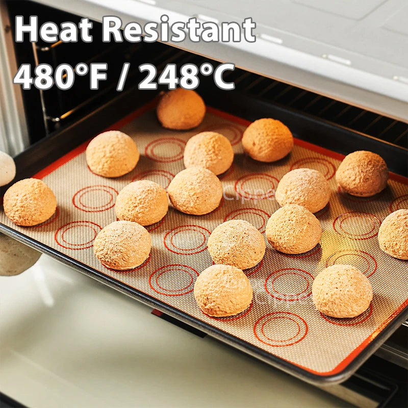 1/2/4pcs Silicone Baking Mats with Brush Spatula Set, Non-Stick Reusable Heat-Resistant, for Oven, Cookies, Macaron, Pastry NestNook