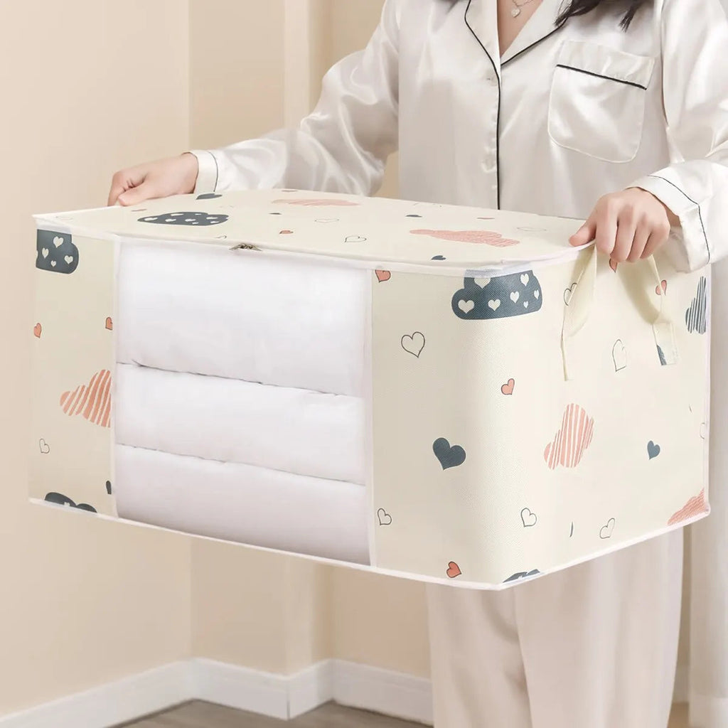 Large Capacity Quilt Storage Bag – Foldable, Reinforced Handle NestNook