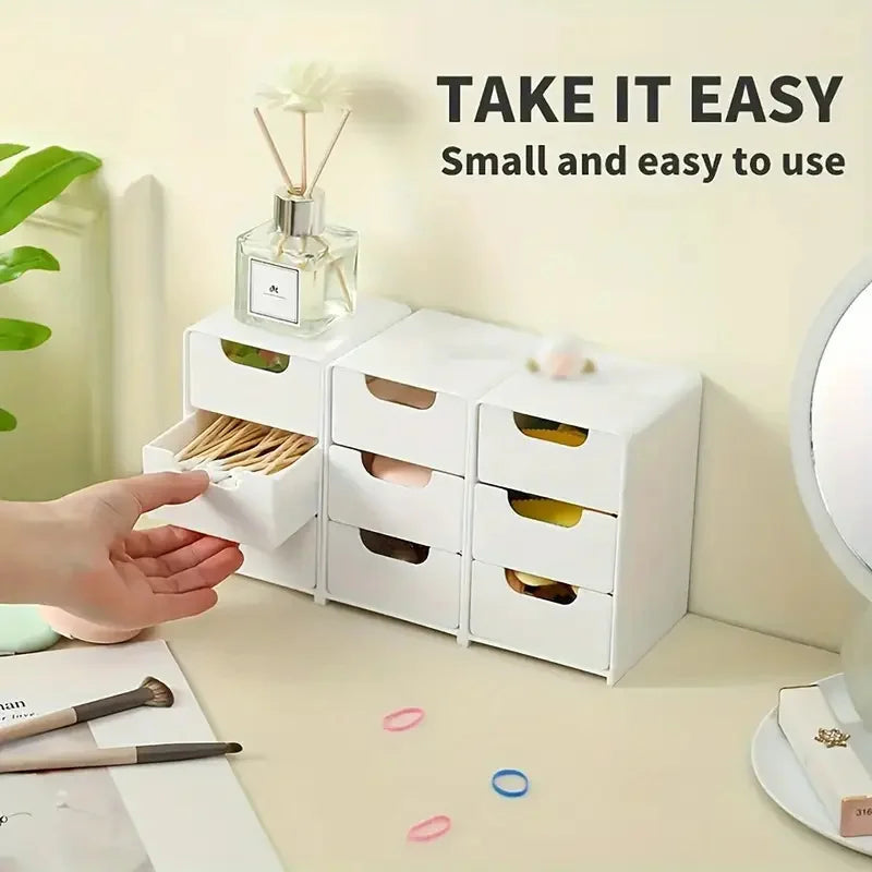 3-Tier Cosmetic and Desk Organizer with Drawers NestNook