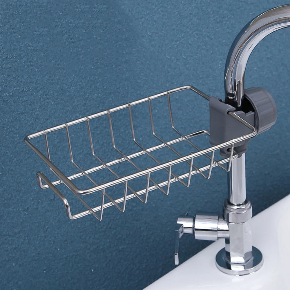 Kitchen Sink Drain Rack Sponge Storage Flexible Faucet Holder Soap Drainer Towel Rack Shelf Organizer Kitchen Accessories NestNook