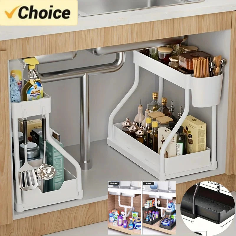 2-Tier Under-Sink Organizer Rack NestNook