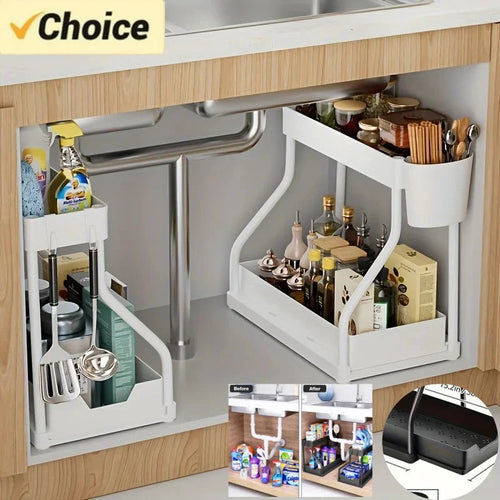 2-Tier Under-Sink Organizer Rack NestNook