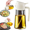 Olive Oil Dispenser, 15.8oz/470ml, 2in1 Oil Sprayer & Pourer for Salads, Frying, Grilling, Ideal for Kitchen, Glass Sprayer Bott NestNook