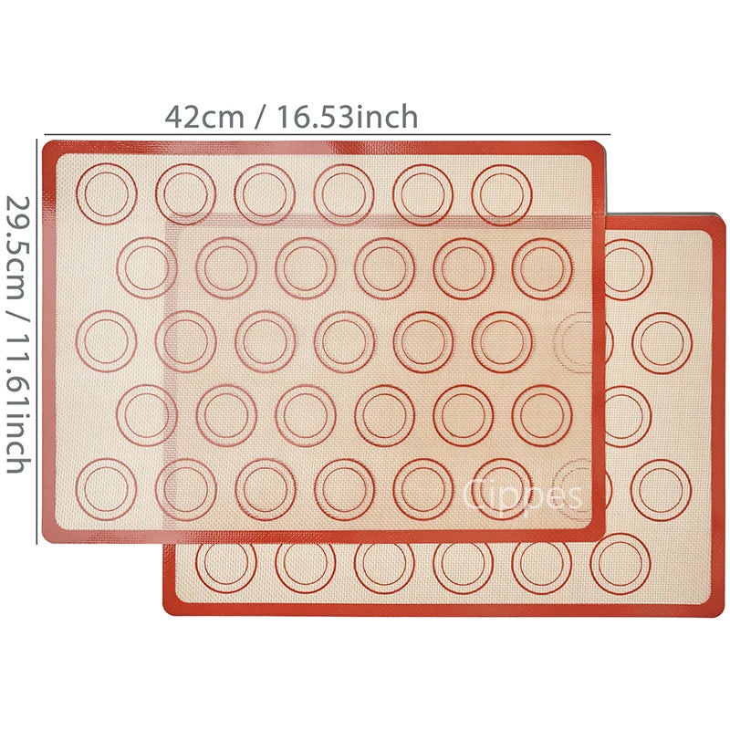 1/2/4pcs Silicone Baking Mats with Brush Spatula Set, Non-Stick Reusable Heat-Resistant, for Oven, Cookies, Macaron, Pastry NestNook