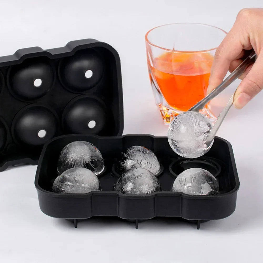 Ice Cube Tray Silicone Ice Ball Freezer Mold Square Ice Cube Maker with Lid 4/6/8 Grids for Whiskey Cocktail Coffee Accessories NestNook