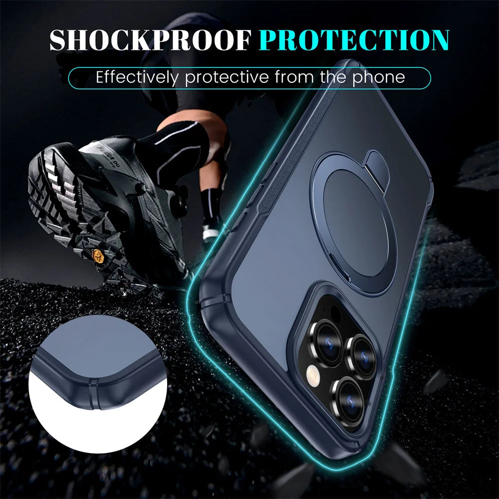 Magnetic MagSafe Case for iPhone 18 Pro Max with Fold Magnetic Ring Stand - Shockproof Anti-Slip Cover NestNook