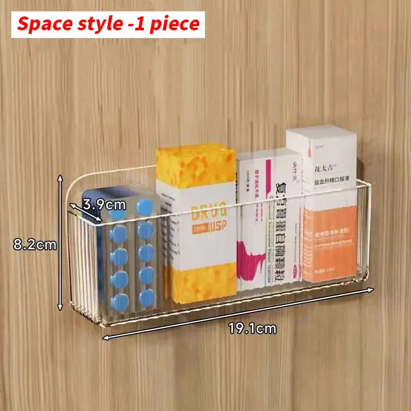 1 Piece - Multi Functional Wall Mounted Storage Box - Suitable for Storing Daily Medicines, Cosmetics, Lipstick, Etc NestNook