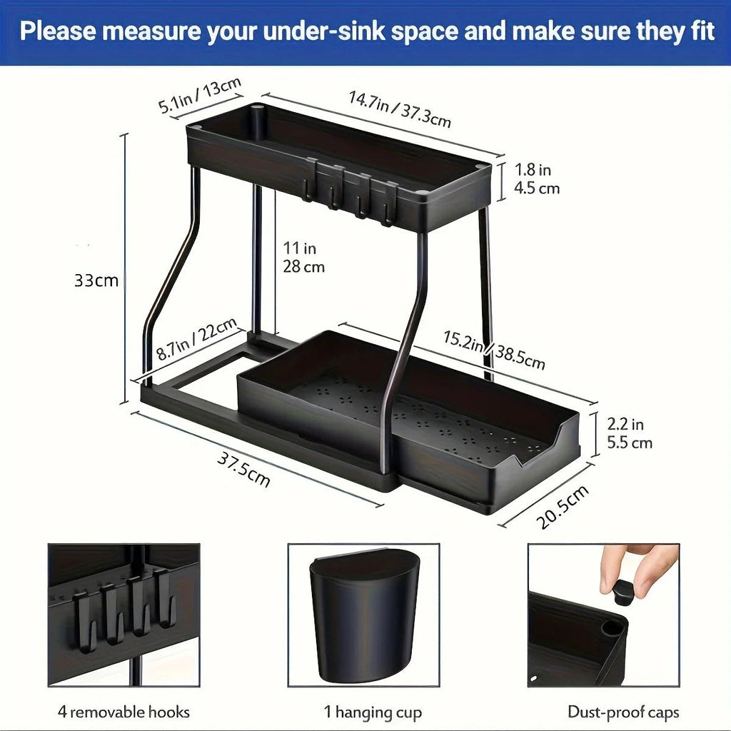 2-Tier Under-Sink Organizer Rack NestNook