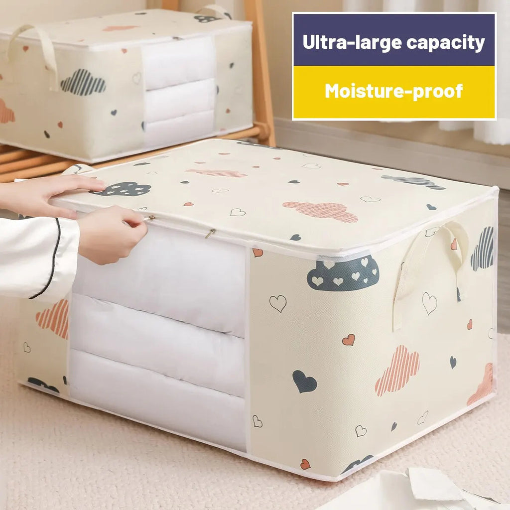 Large Capacity Quilt Storage Bag – Foldable, Reinforced Handle NestNook