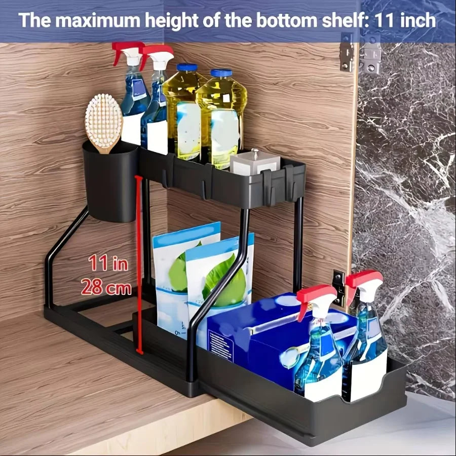 2-Tier Under-Sink Organizer Rack NestNook